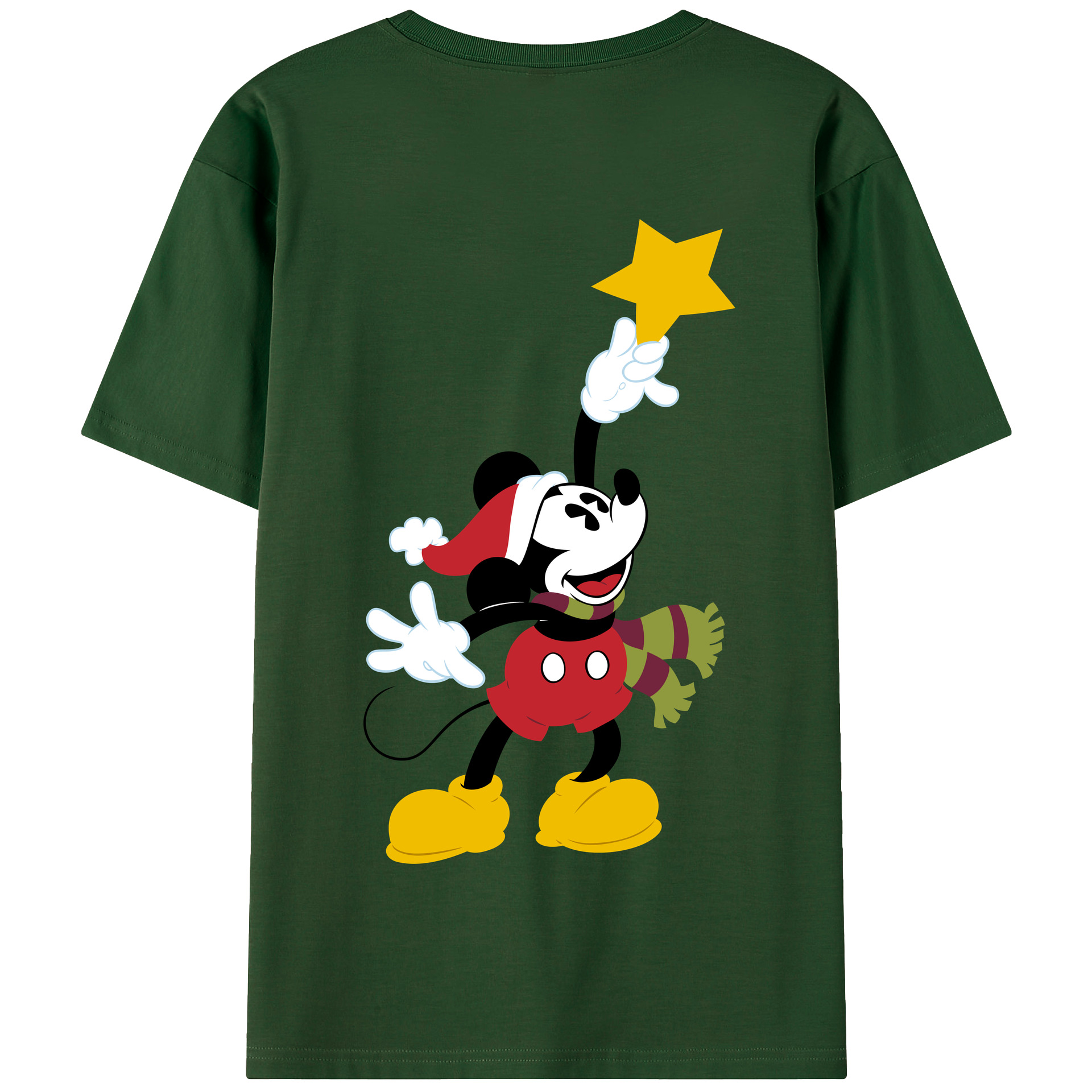 （画像用） ミッキーマウス Mickey Mouse 綿100％半袖Tシャツ（背面プリント）